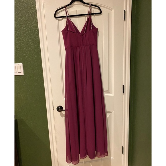David’s Bridal Rhinestone Strap Bridesmaid Dress - Picture 3 of 5